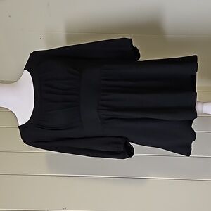 Black half-sleeve top